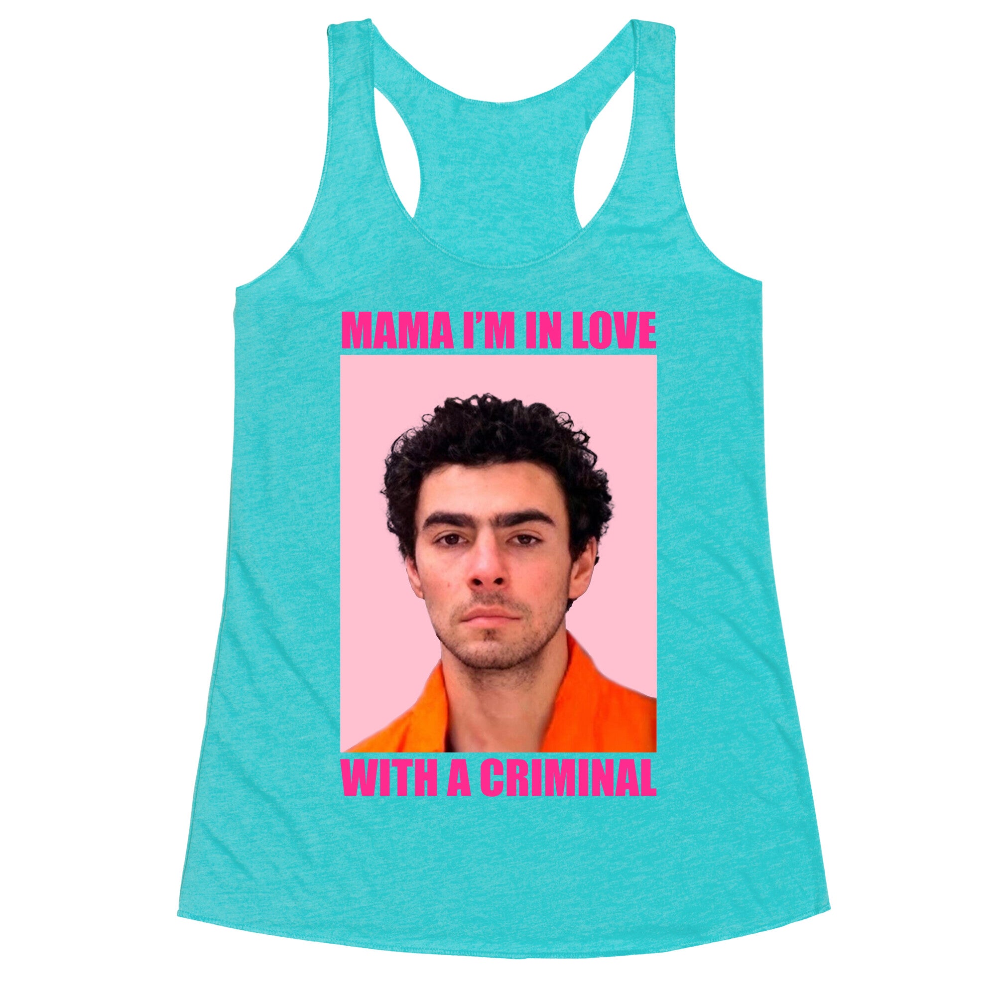 Luigi Mangione Mama Im In Love With A Criminal Valentines Day Racerback Tank